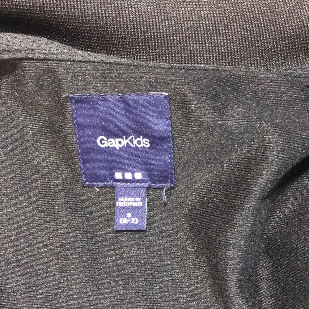 GapKids Black Zip Up Running Jacket Removable Hood